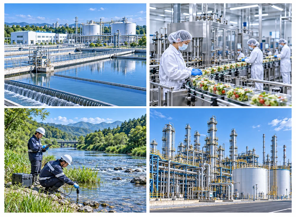 vertical-separatory-funnel-shaker-06-industrial-application-scenarios-collage